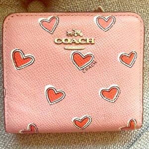 Coach Pink Heart Small Wallet